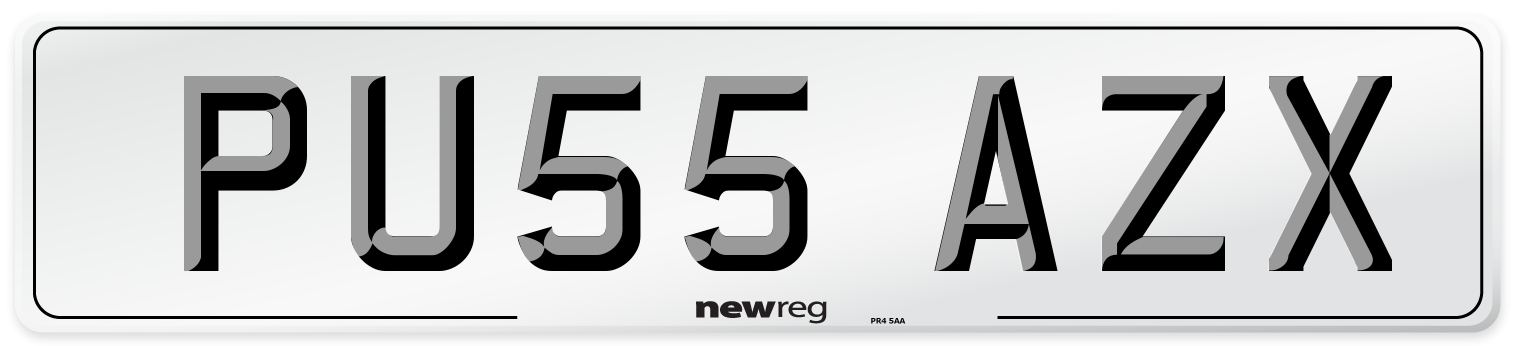 PU55 AZX Number Plate from New Reg